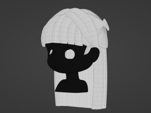 Female Hair Style 16 3D-Modell