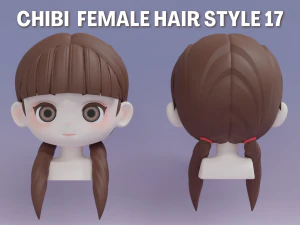 Stile di capelli femminile 17 Modello 3D