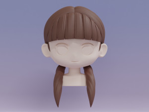 Female Hair Style 17 Model 3D