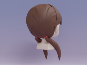 Female Hair Style 17 Model 3D