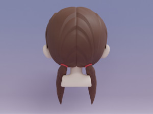 Female Hair Style 17 Model 3D