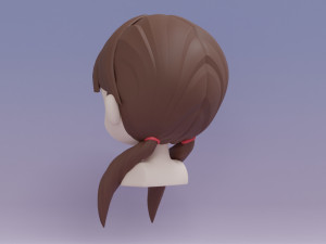Female Hair Style 17 Model 3D
