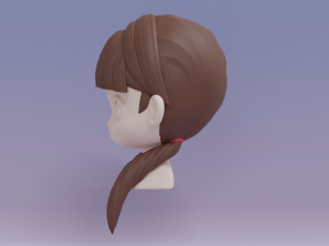 Female Hair Style 17 Model 3D