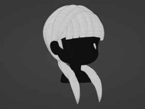 Female Hair Style 17 Model 3D