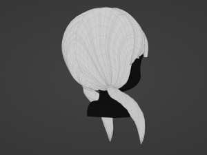 Female Hair Style 17 Model 3D