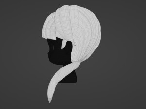 Female Hair Style 17 Model 3D