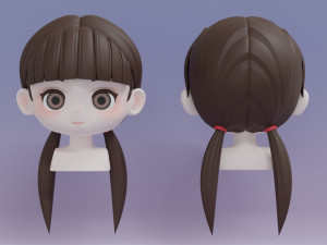 Female Hair Style 18 3D Модель