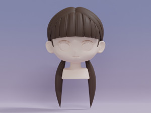Female Hair Style 18 3D Модель