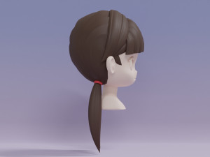 Female Hair Style 18 3D Модель