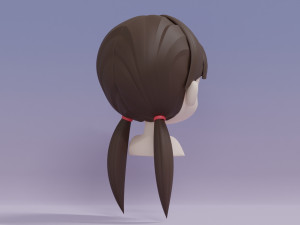 Female Hair Style 18 3D Модель