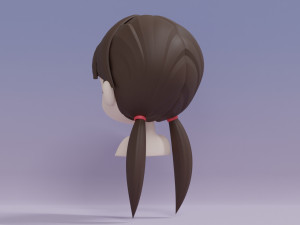 Female Hair Style 18 3D Модель