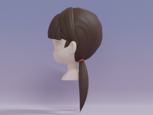 Female Hair Style 18 3D Модель