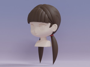 Female Hair Style 18 3D Модель