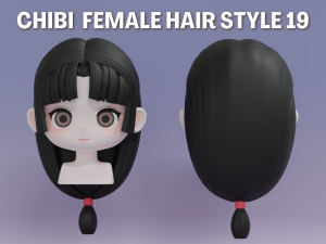 Female Hair Style 19 3D 模型