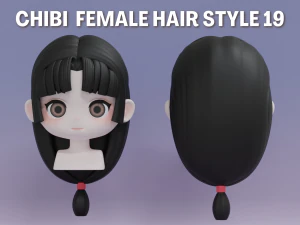Peinado femenino 19 Modelo 3D