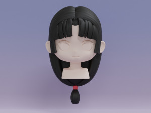 Female Hair Style 19 3D Model