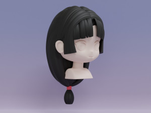 Female Hair Style 19 3D Model