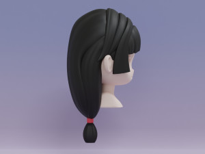 Female Hair Style 19 3D Model