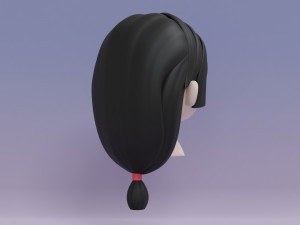 Female Hair Style 19 3D Model