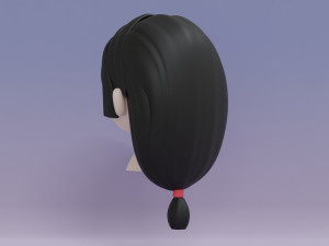 Female Hair Style 19 3D Model