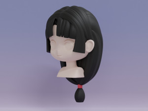 Female Hair Style 19 3D Model