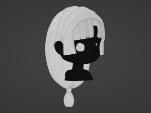 Female Hair Style 19 3D Model