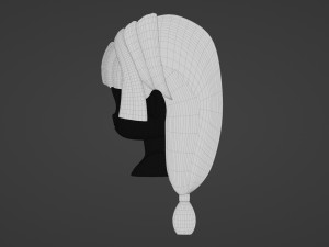 Female Hair Style 19 3D Model