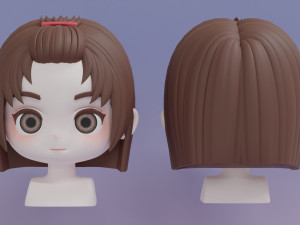 Female Hair Style 20 3D 模型
