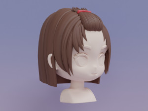 Female Hair Style 20 3D 模型