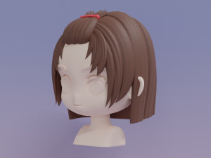Female Hair Style 20 3D 模型