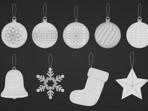 Christmas Ornaments 3D Model