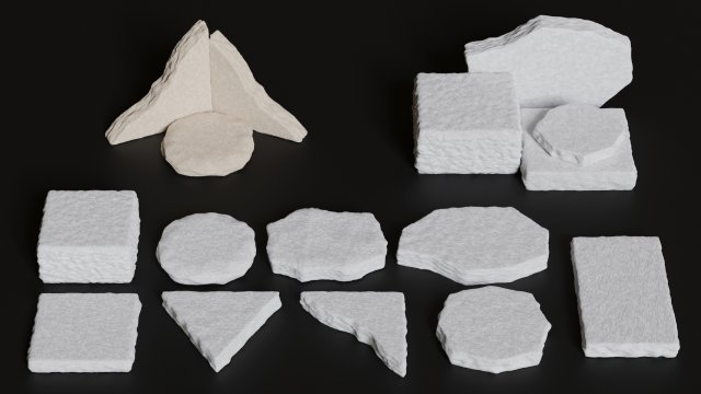 Rock Podium for Product Display 3D Model .c4d .max .obj .3ds .fbx .stl .blend 