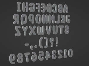 Gingerbread Christmas Cookie Alphabet Set 1 3D Model