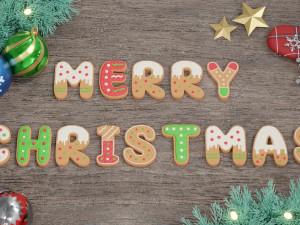 Gingerbread Christmas Cookie Alphabet Set 2 3D 模型