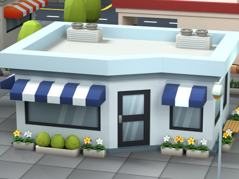 Cartoon Low Poly Building Pack Set1 Modello 3D
