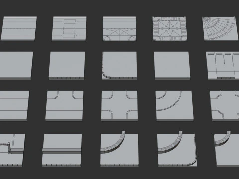 Cartoon Low Poly Modular City Pack 3D Model