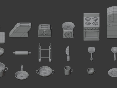 Kitchenware Collection 3D 模型