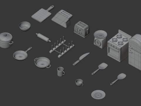 Kitchenware Collection 3D 模型