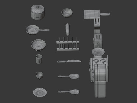 Kitchenware Collection 3D 模型