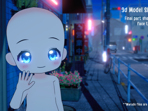 Anime Chibi Base Mesh 3D Модель
