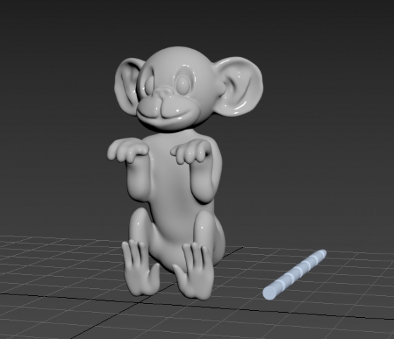 Monkey for screen Model do druku 3D .c4d .max .obj .3ds .fbx .stl .blend 