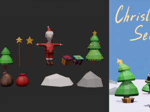 Zestaw świąteczny Model 3D