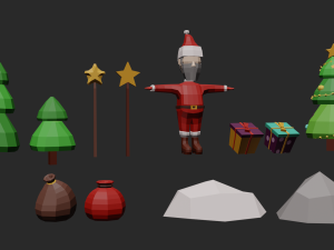 Christmas set 3D Model