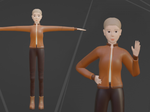 Game model of a girl 3D 模型
