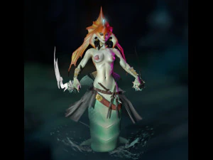 Нага Сирена из Dota 2 3D Модель