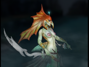Naga Siren from Dota 2 3D मॉडल