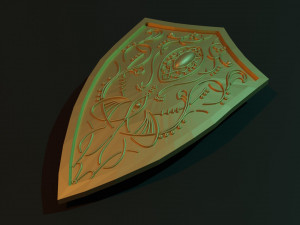 Elven shield 3D Model