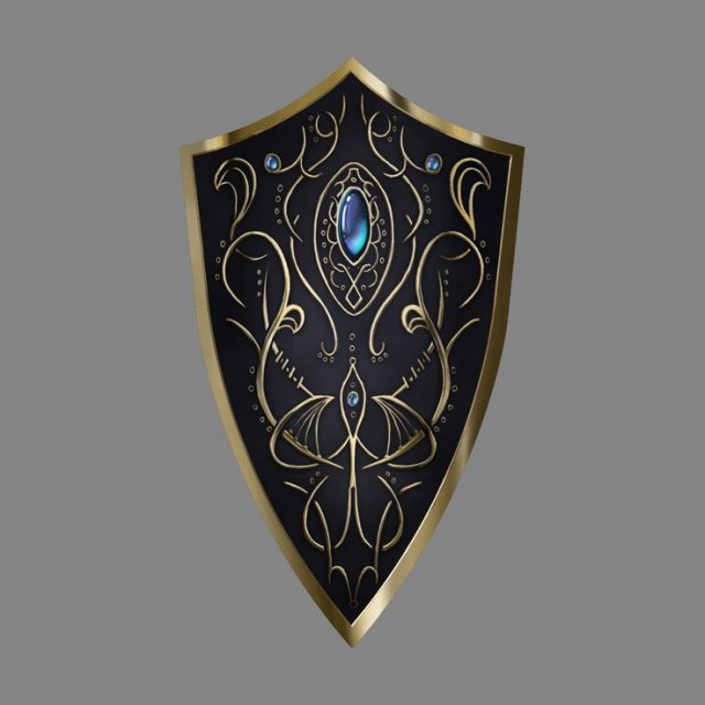 Download Elven shield 3D Model