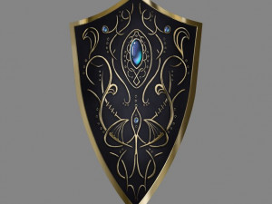 Elven shield Model 3D