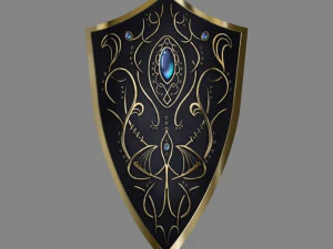 Elven shield 3D Model